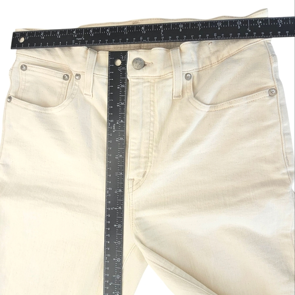 Madewell Women's Mid Rise Kick Out Crop Jeans in Creamy Vintage Canvas - Picture 6 of 12